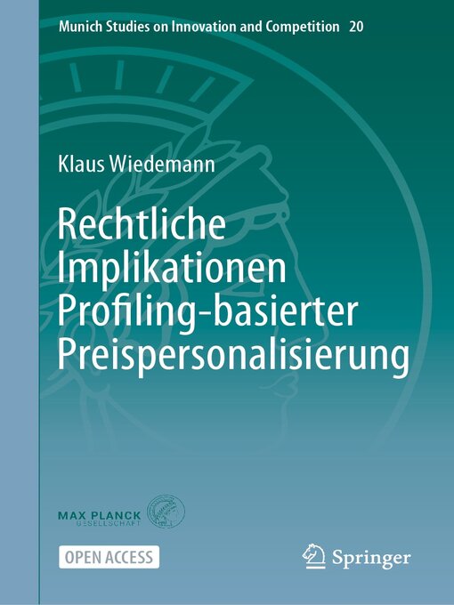 Title details for Rechtliche Implikationen Profiling-basierter Preispersonalisierung by Klaus Wiedemann - Available